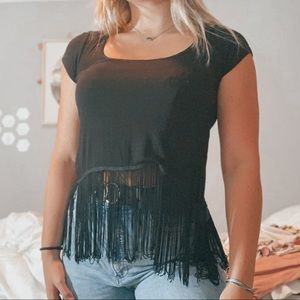 COPY - Cropped top with fringe